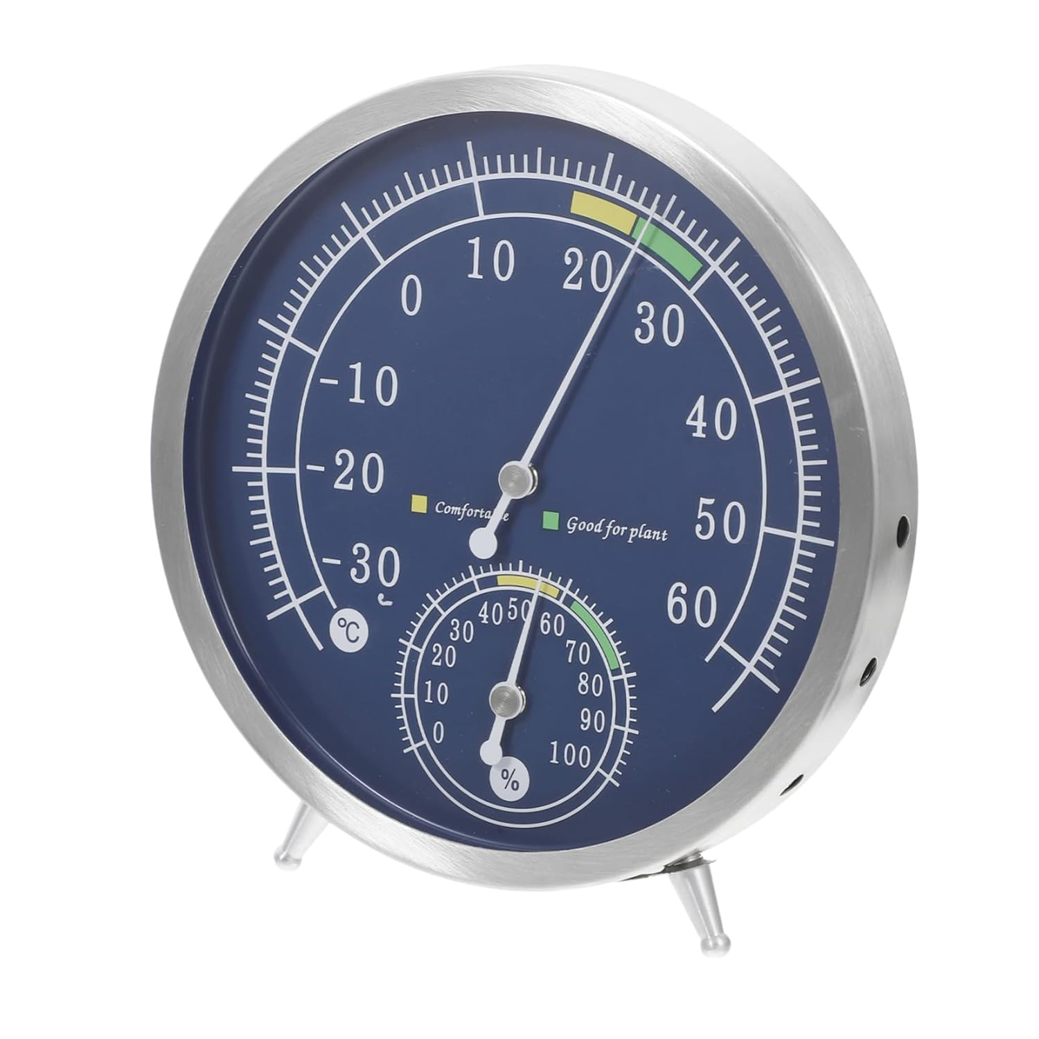 UPKOCH Stainless Steel Analog Thermohygrometer for Sauna and Outdoor Use High Precision Temperature Humidity Gauge with Flexible Wall Mount and Freestanding Options Suitable For image number 4