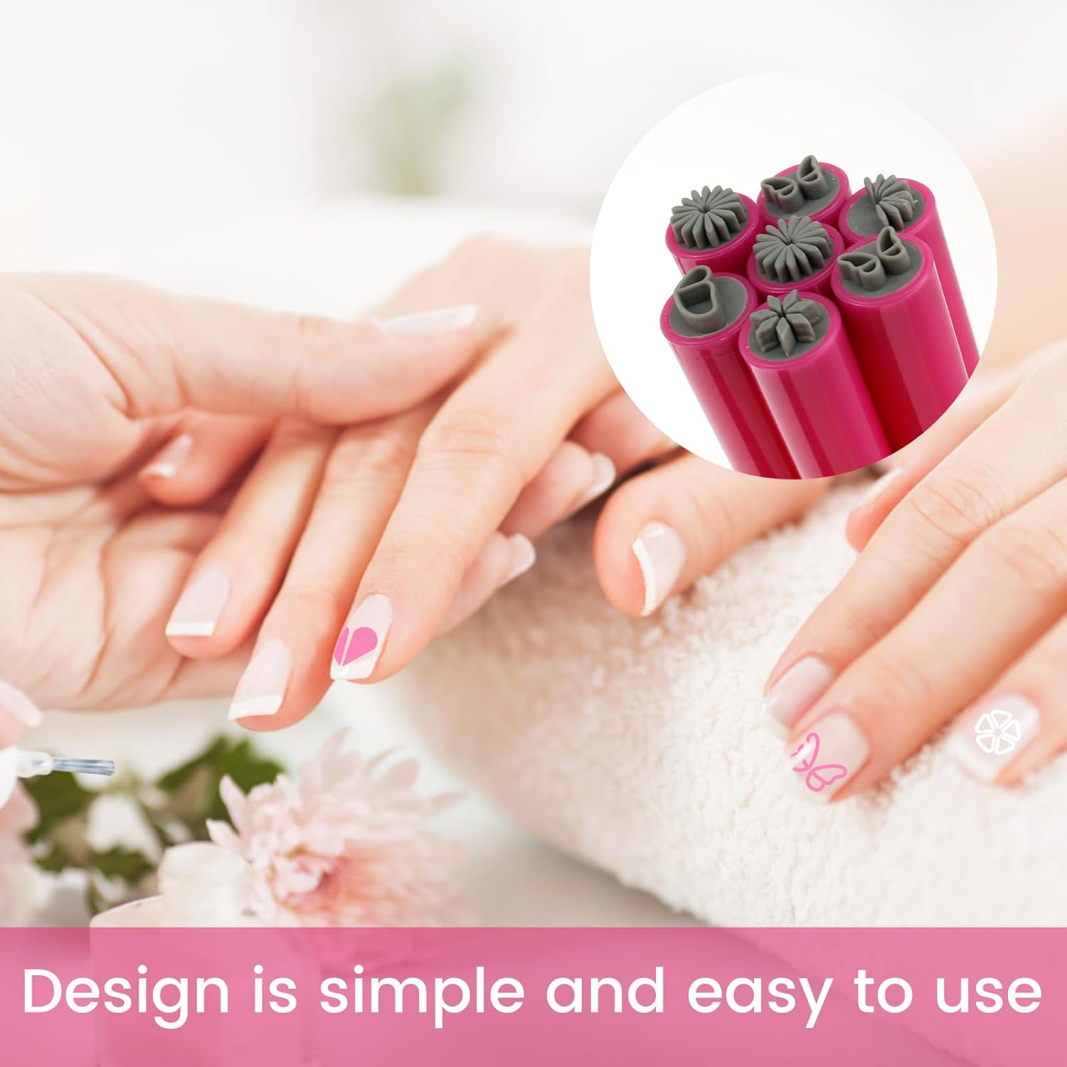 15PCS Nail Art Stamp Pen Set, Flower Nail Stamper Pens, DIY Nail Art Pen Nail Design Tools, Nail Art Stamping Pen Nail Dotting Tool, Assorted Patterns Nail Stamping Plate, Nail Art Tools for Women image number 1