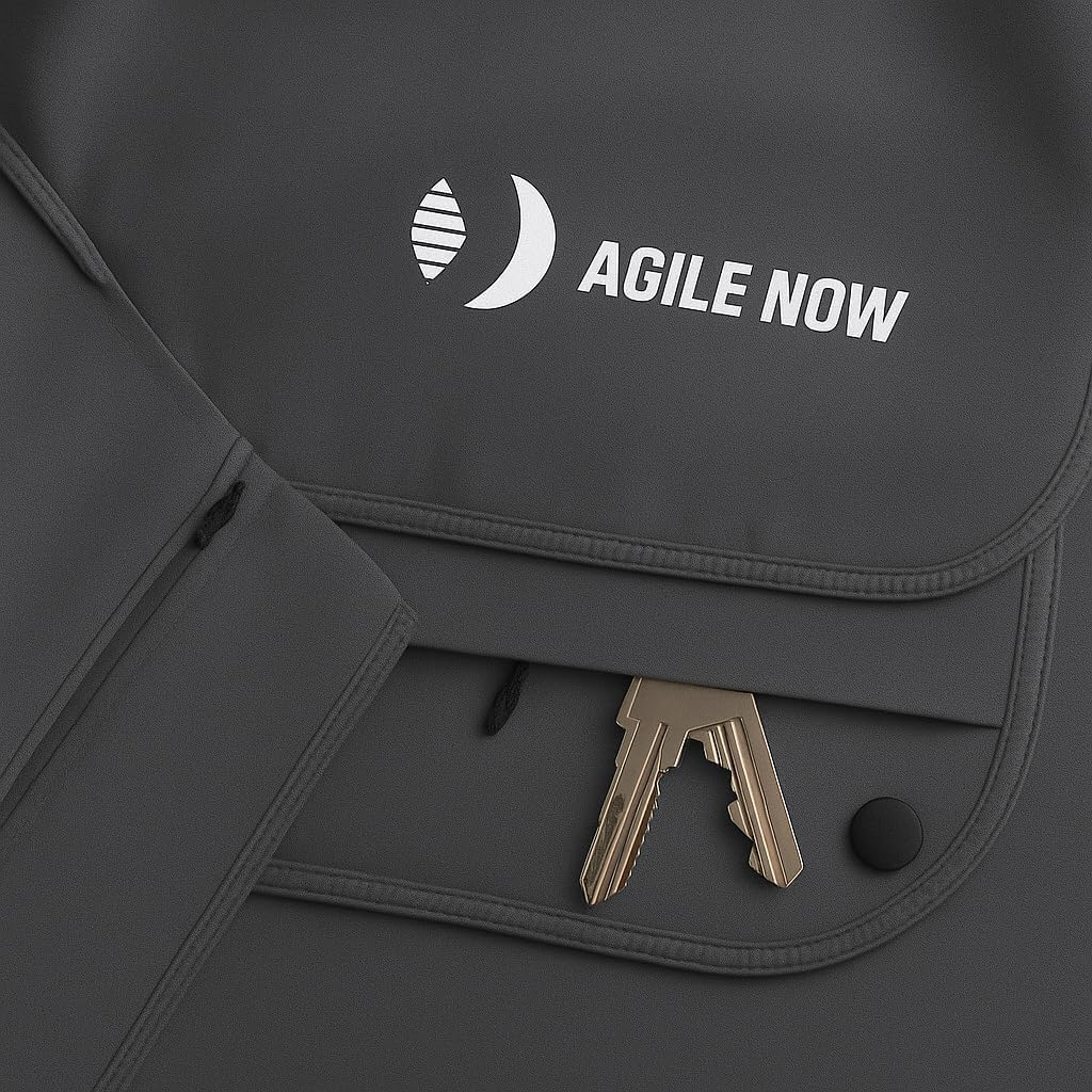 Agile Now Fitness Towel - Multifunctional Microfibre Gym Towel with Hood, Magnetic Clip and Zip Pockets, Sports Towel Gym, Gym Accessories, Grey image number 4