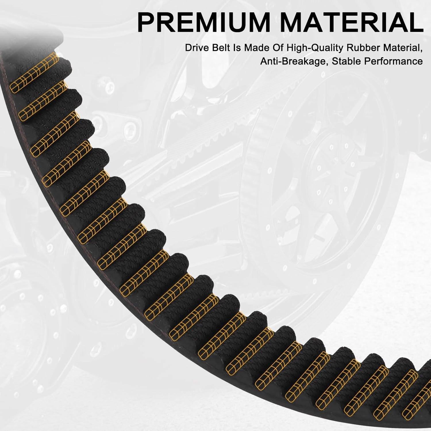 VG MOTO 133T 1-1/2" Rear Drive Belt Replacement for Harley Davidson Dyna FXD FXDL FXDS FXDWG Super Glide Low Rider Convertible Wide Glide 1991-1999 Replace 1204-0050 40015-90 image number 5