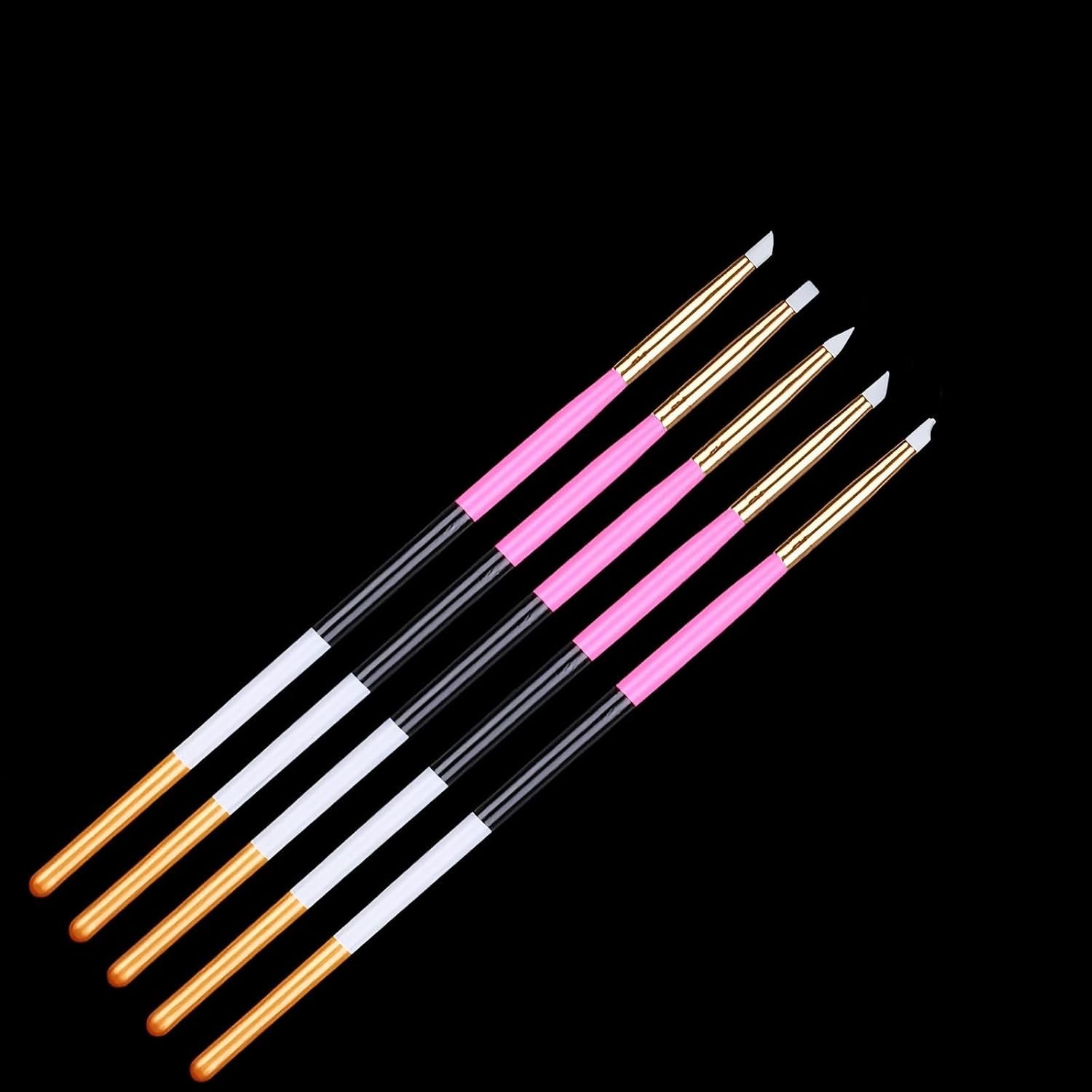 HIGHROCK Nail Art Sculpture Pen and Silicone Polish Brushes, Drawing Tools, 5 Piece Set image number 2