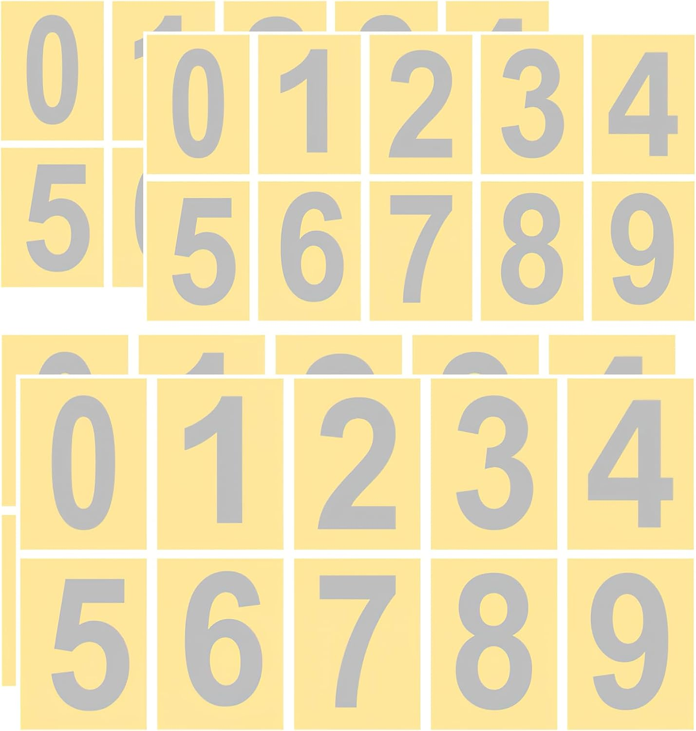 40 Pcs Reflective Address Number Set - 3" & 4" Waterproof Mailbox Numbers, Self-Adhesive House Numbers for Doors, Bins & Signs - High Visibility Outdoor Address Stickers (Silver, 0-9 Digits) image number 2