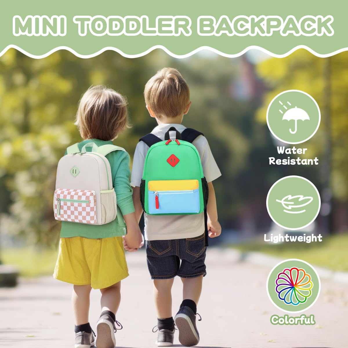 PIG PIG GIRL Toddler Backpack, Preschool Mini Backpack for Small Kids Boys and Girls 1-4 Years Old Kindergarten Small Bookbag image number 2