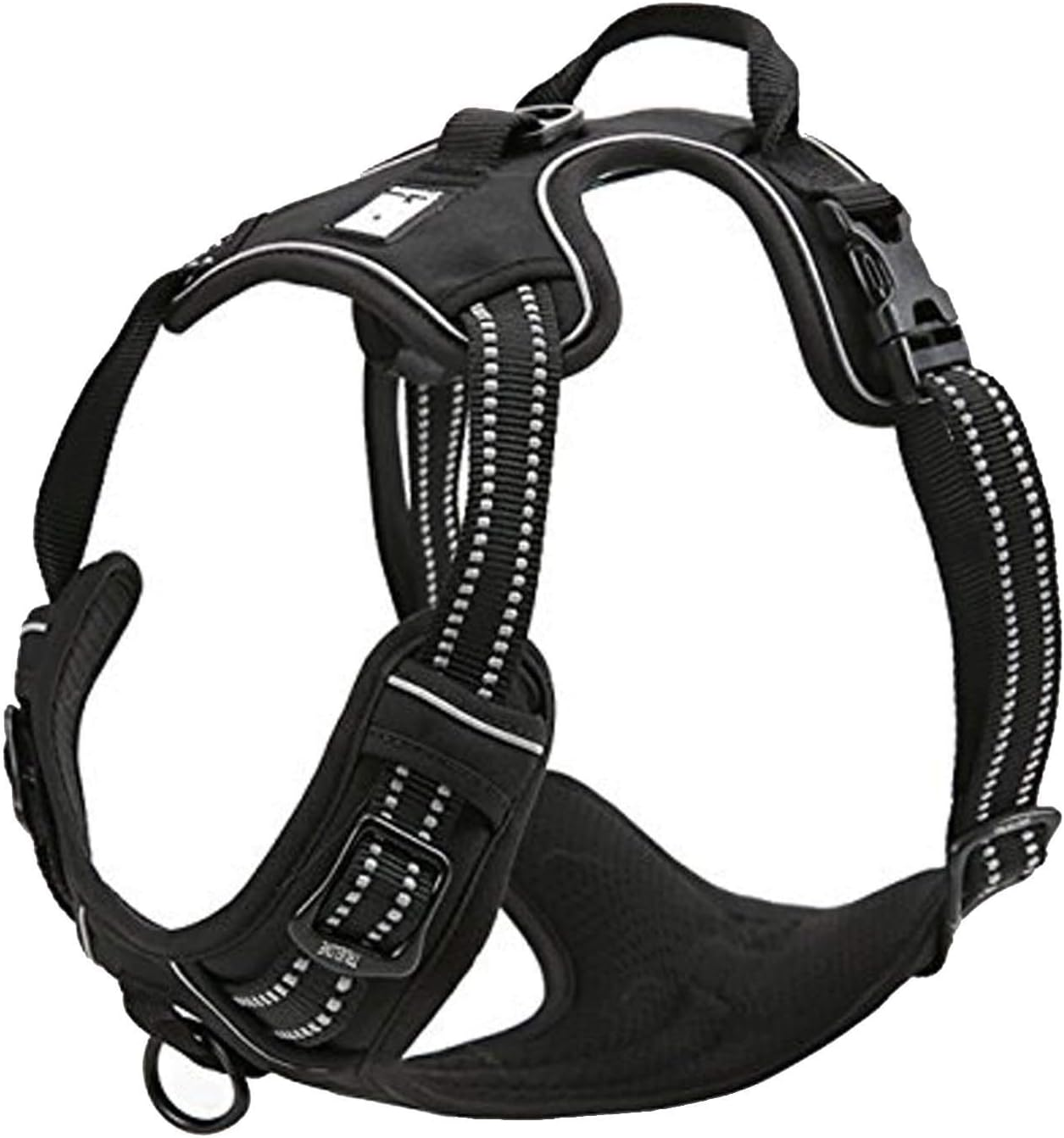 Truelove Dog Harness TLH5651 No-Pull Reflective Stitching Ensure Night Visibility, Outdoor Adventure Big Dog Harness Perfect Match Puppy Vest (S, Fushcia)