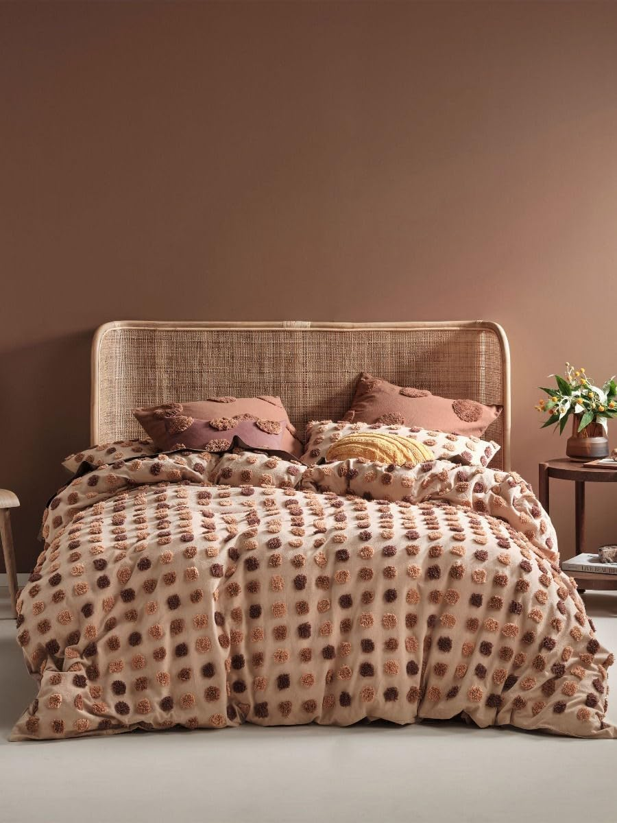 Linen House Nimes Quilt Cover Set, Wasabi, Queen Bed
