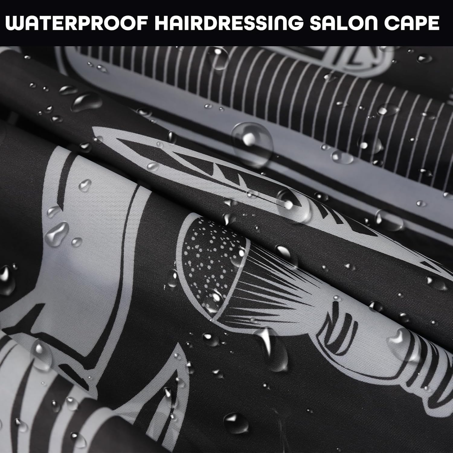 Professional 64X56 Inch Barber Cape for Men & Adults - Adjustable Waterproof Hair Cutting Cape for Salon, Hair Coloring Cape with Elastic Neck (Barber Supplies) image number 1