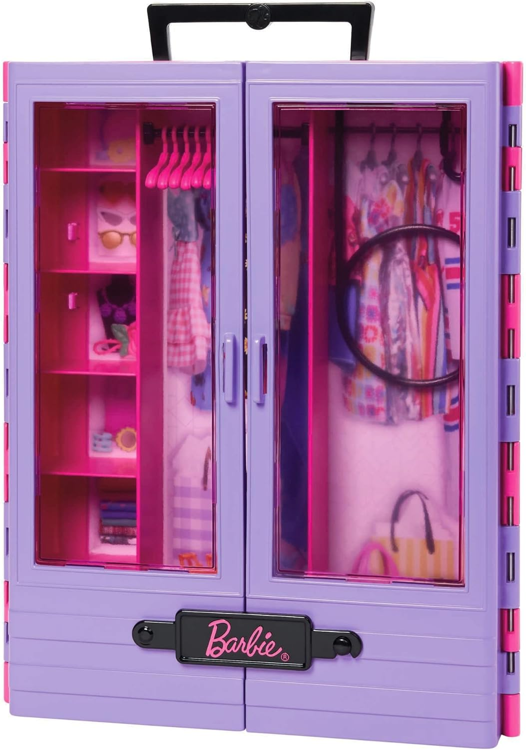 Barbie Fashionistas Ultimate Closet Portable Fashion Toy with Doll, Clothing, Accessories and Hangers, Gift for 3 Years Old and Up