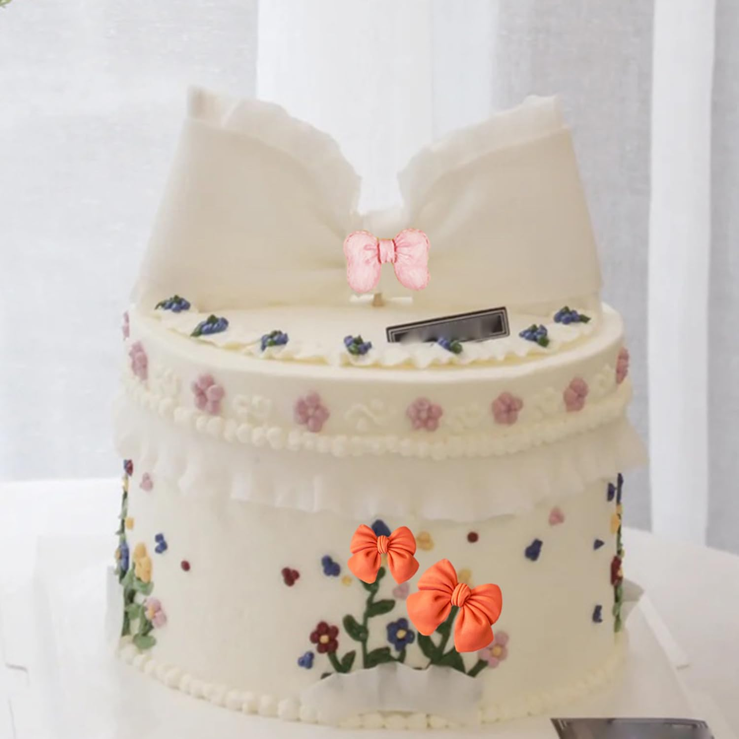 Bowknot Silicone Molds for Cake Decorating Candy Chocolate Silicone Chocolate Moulds Gum Paste Polymer Clay Set of 1 image number 3