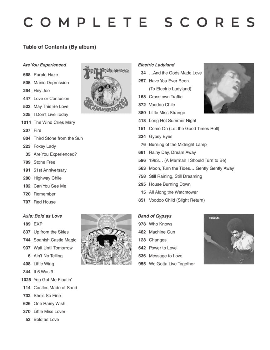 Jimi Hendrix - the Complete Scores image number 3