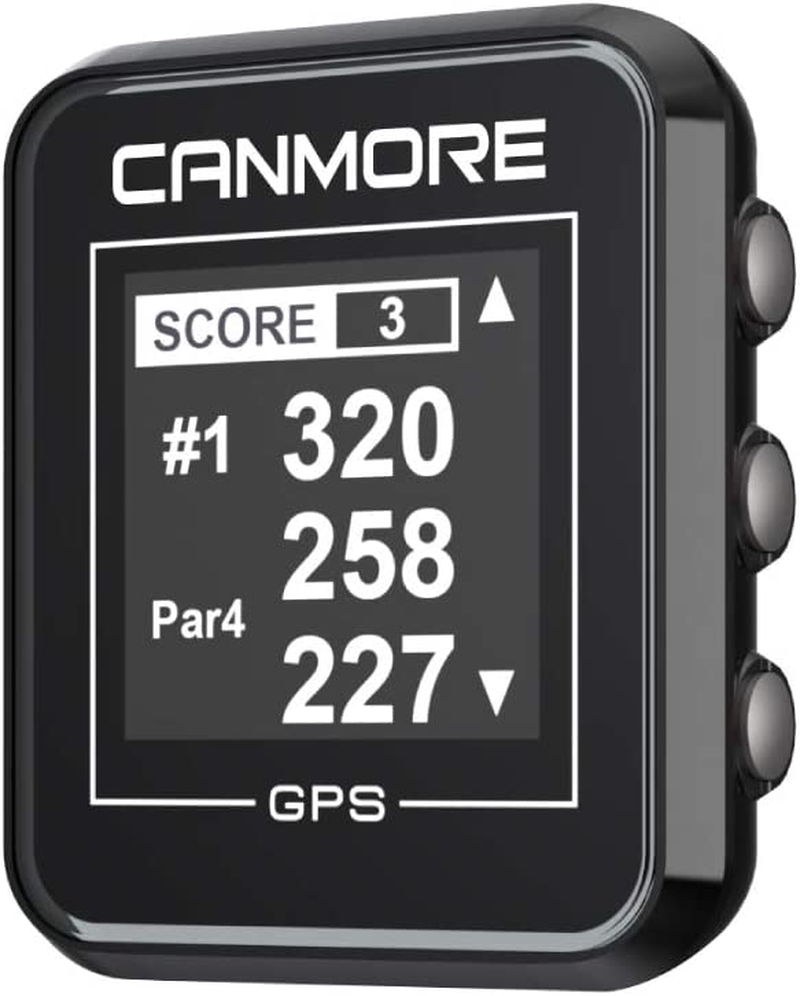 CANMORE H300 Handheld GPS Golf Device, Shot Distance Yardage Measuring, 41,000+ Free Worldwide Preloaded Courses, Accessory for Golfers, Powerful Magnetic Clip for Cart, Black image number 1