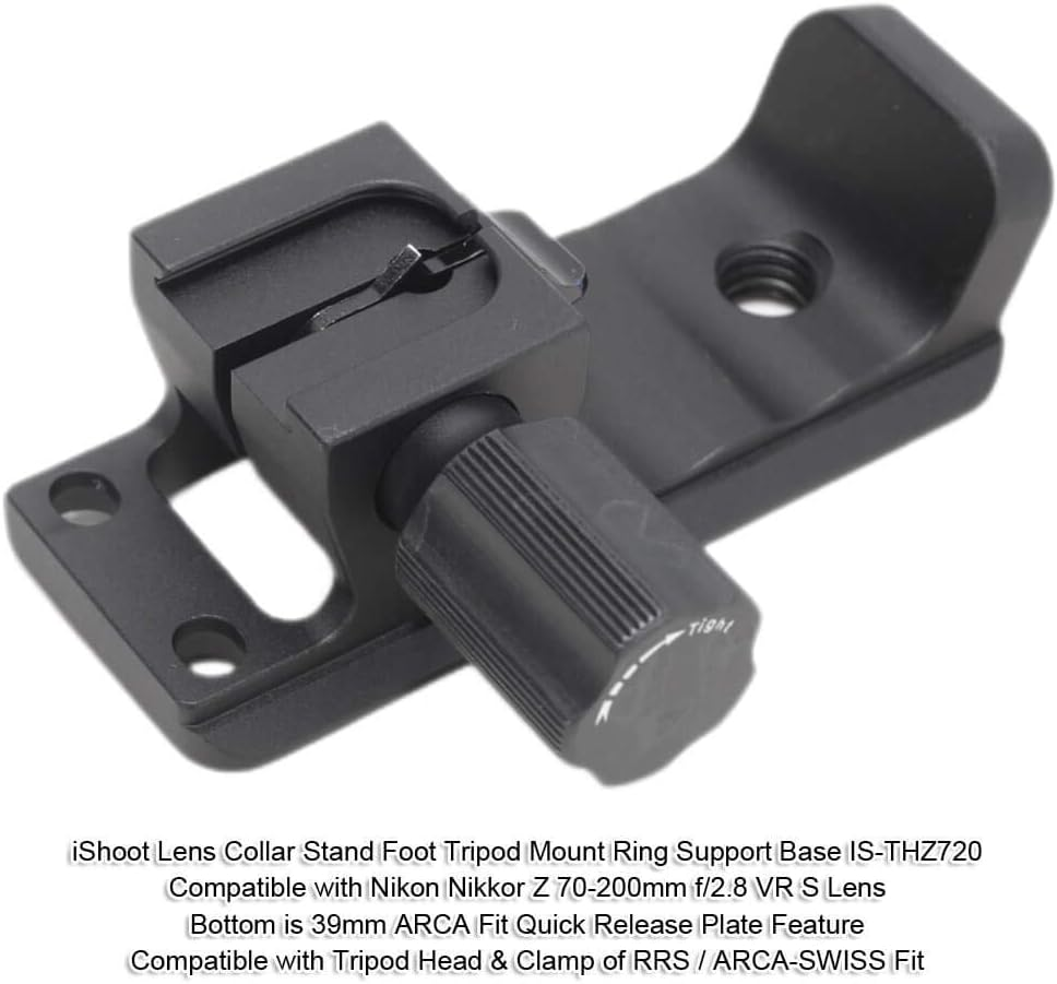 Ishoot Metal Lens Collar Foot Stand Tripod Mount Ring Base Compatible with Nikon Nikkor Z 70-200Mm F/2.8 VR S, Lens Support Holder with Arca Fit Dovetail
