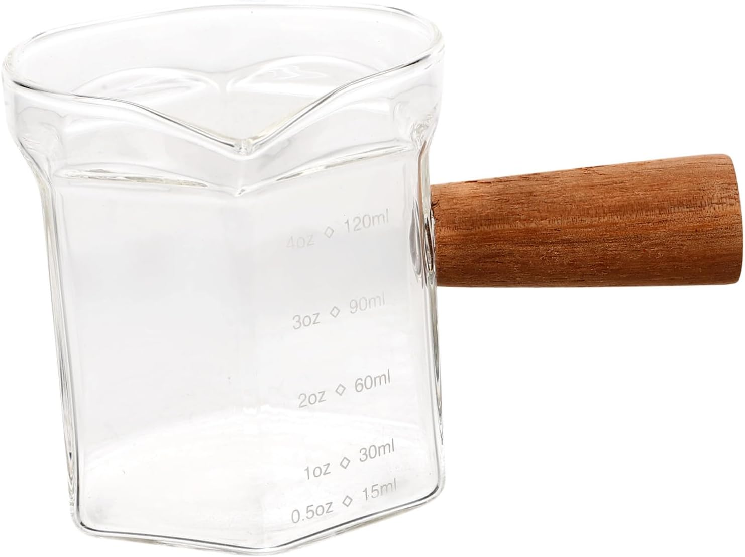 FUNOMOCYA Glass Coffee Measuring Cup with Handle Transparent Espresso Pitcher for Precise Coffee Volume Measurement Scale Marked Milk Syrup Pourer Random Color image number 2