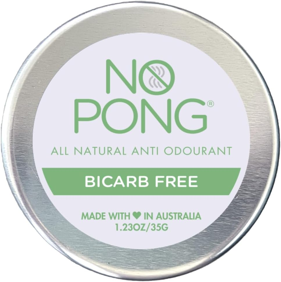 No Pong Bicarb Free, All-Natural Deodorant, Sensitive Cream Deodorant, Paraben-Free, Aluminium-Free, Plastic-Free, 35G