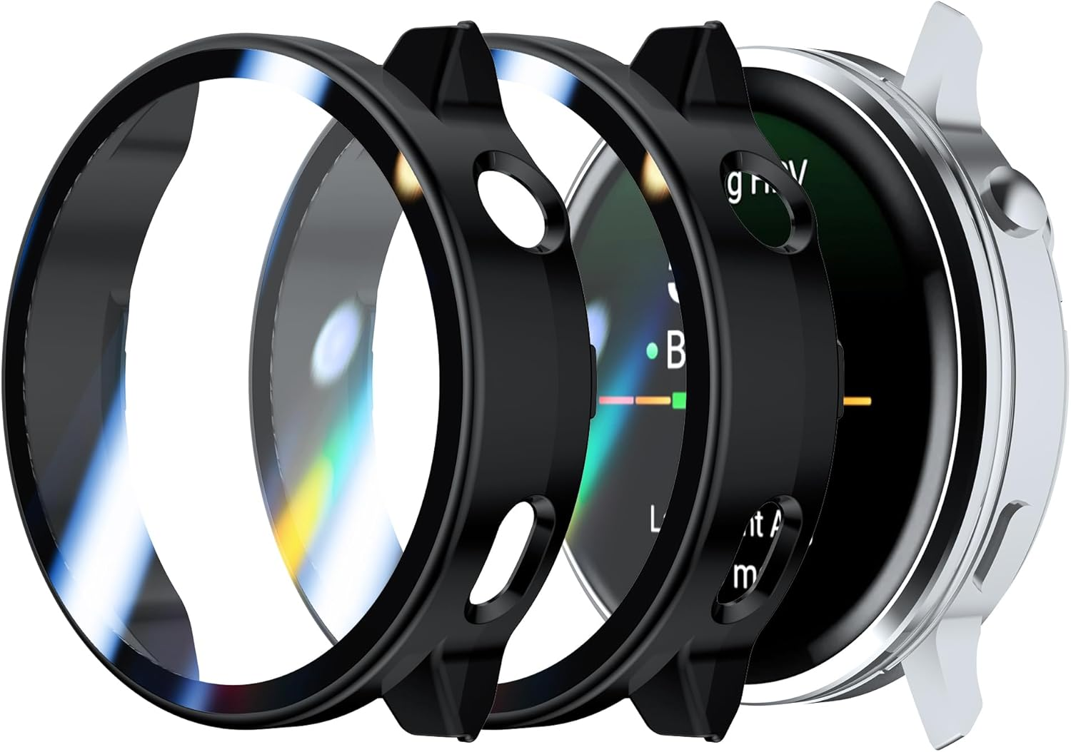 Rojeuinn Pack of 2 Case for Garmin Venu 4 45 Mm Protective Case with Screen Protector, Hard PC 360&deg; All-Round Anti-Scratch anti Dust Ultra Thin Protective Case Black - Black image number 7