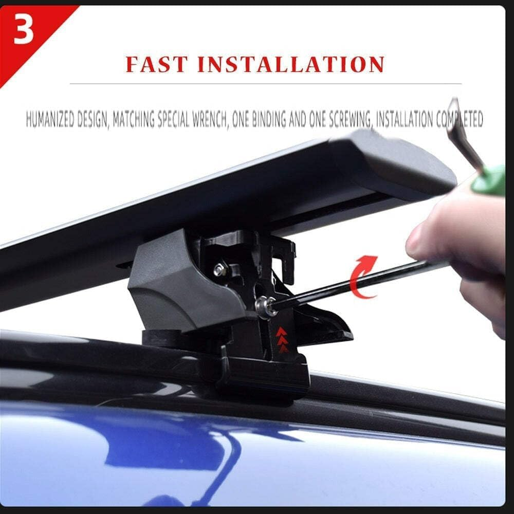 Elora Car Roof Rack Cross Bars Carrier Vehicle Lock Clipon Rail Adjustable 135Cm image number 5