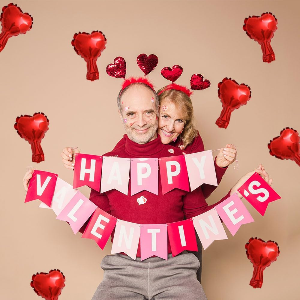 100Pcs Red Heart Foil Balloons, 5Inch Mini Red Heart Mylar Balloons for Wedding Birthday Valentine'S Day Proposal Party Decoration image number 2