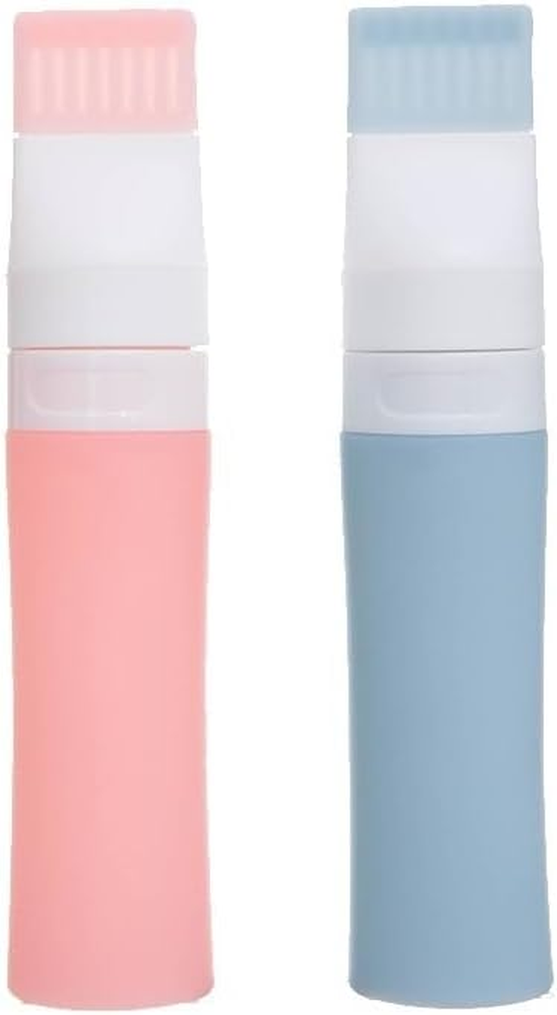 2 Packs Silicone Hair Oil Applicator, Root Comb Applicator Bottle for Hair Dye, Scalp Oil Applicator Bottle and Brush (Pink+Blue, 60Ml) image number 2