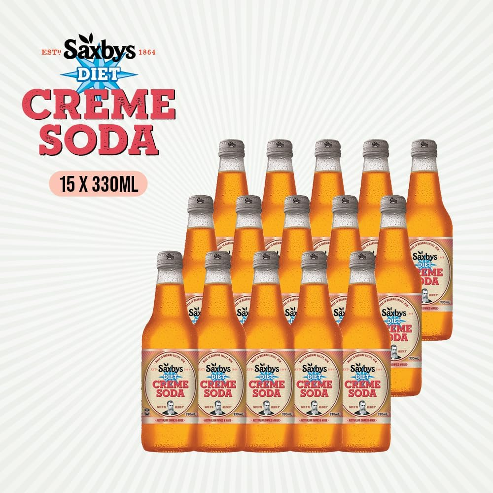 Saxby'S No Sugar Creme Soda 330Ml X 15 image number 2