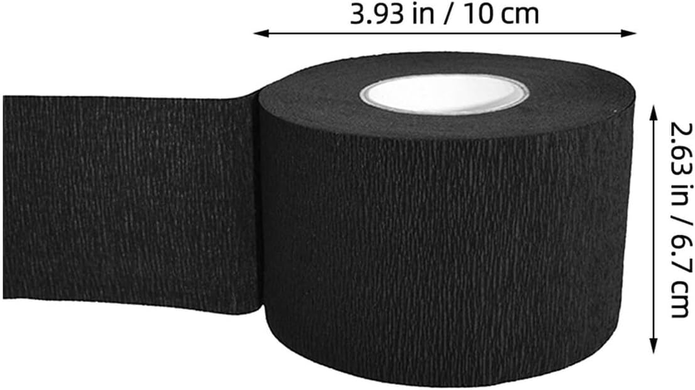 HAPINARY 8Pcs Black Disposable Barber Neck Strips Neck Tape for Hair Cutting Hairdresser Neckband Paper Wraps Salon Haircut Protection Spa Use