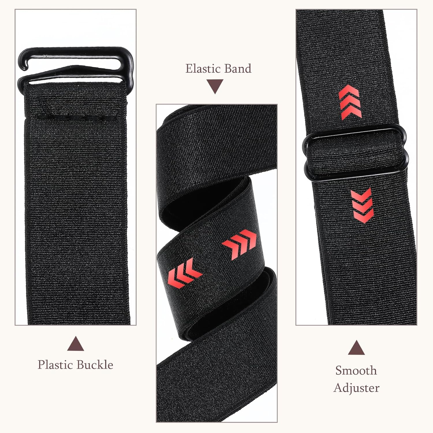 Qianyu 2 Pcs Crop Top Tuck Waist Band Womens Elastic Belt Adjustable Crop Shirt Tuck Band Invisible Stretch Belt Tucking Sweater Tuck Band Flat Buckle Waist Belts for Women Change Style of Tops image number 4