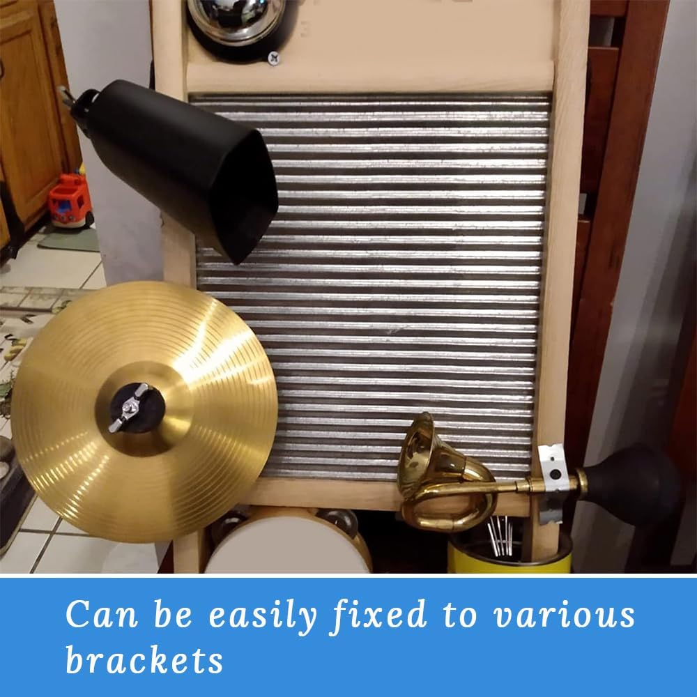 7 Inch Large Cowbell Sounder, Hand-Struck Metal Steel Cowbell with Mallet for Percussion, Sporting Events, Weddings, Parties, Concerts, Etc. (Black) image number 1