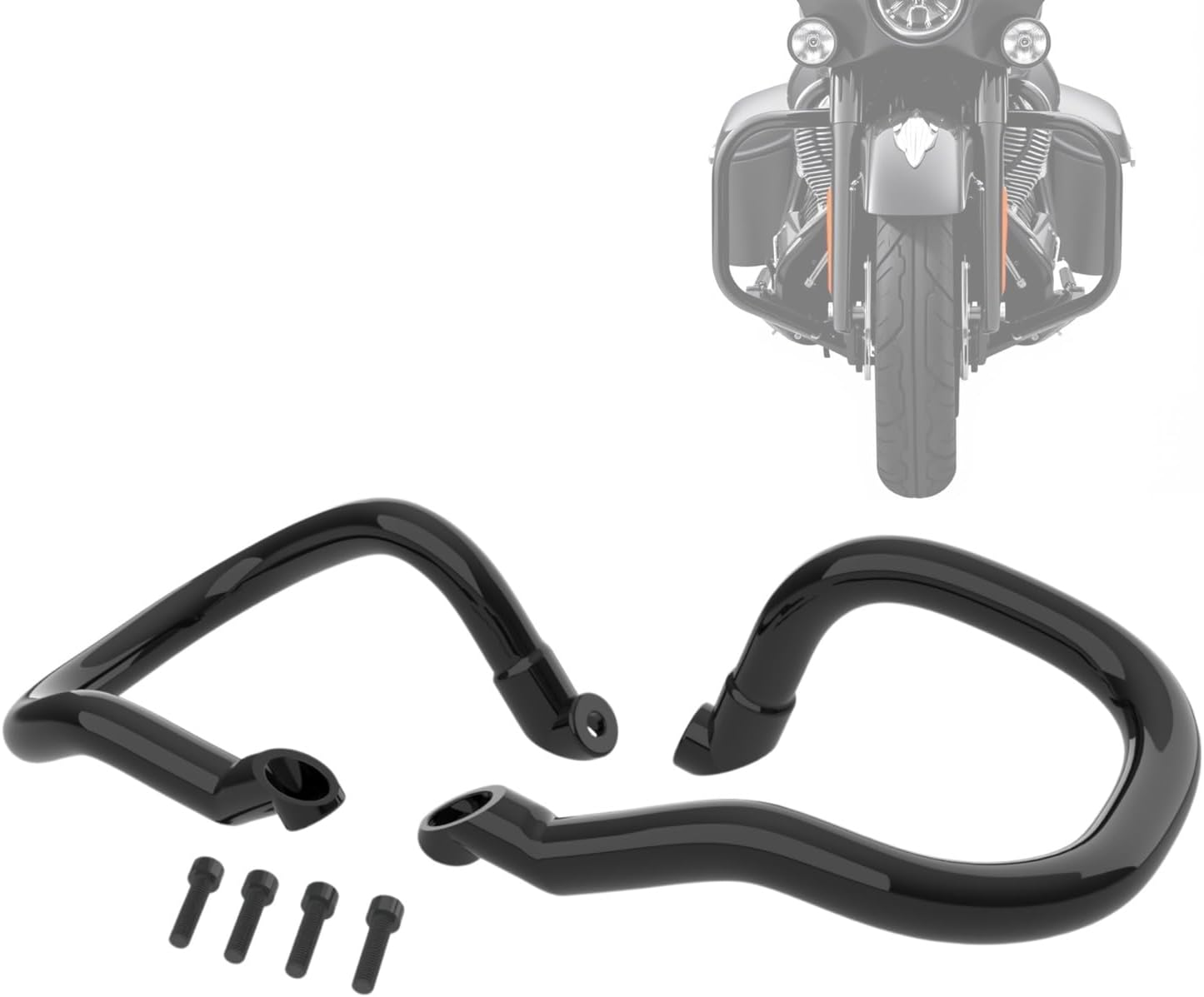 Front Highway Bars Engine Guard Crash Bar Fit for Indian Super Chief Limited Bobber Dark Horse 2022-2024, 2023 Indian Motorcycle Frame Protection,Solid Steel Highway Bar image number 5