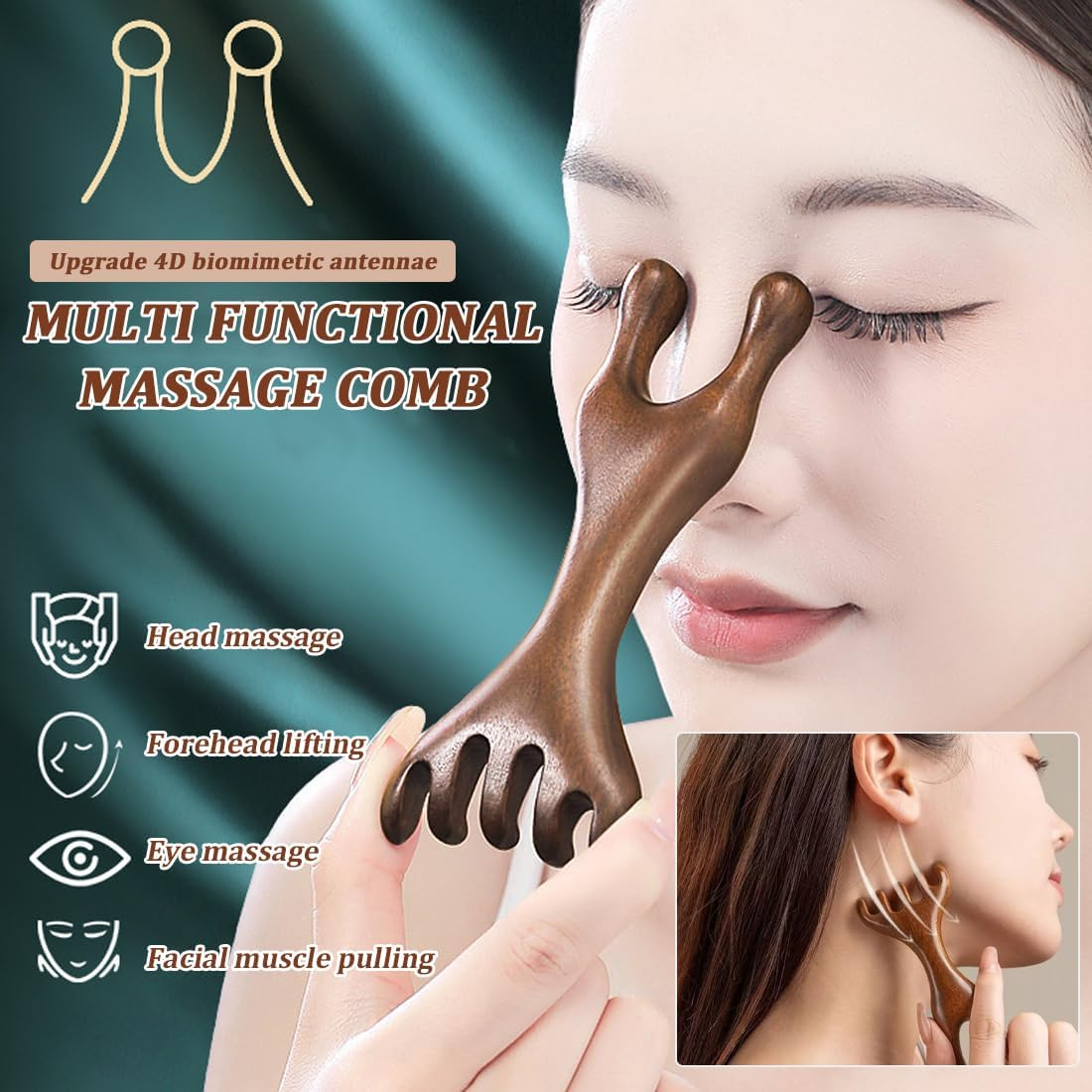 MOLZINY Pack of 2 Dandruff Comb with Massage Comb Hollow Tooth Hair Brush for Scalp Massage Energy Massage Comb Hairdressing Comb for Scalp Massage Refreshment Easy Cleaning for Men and Women image number 2