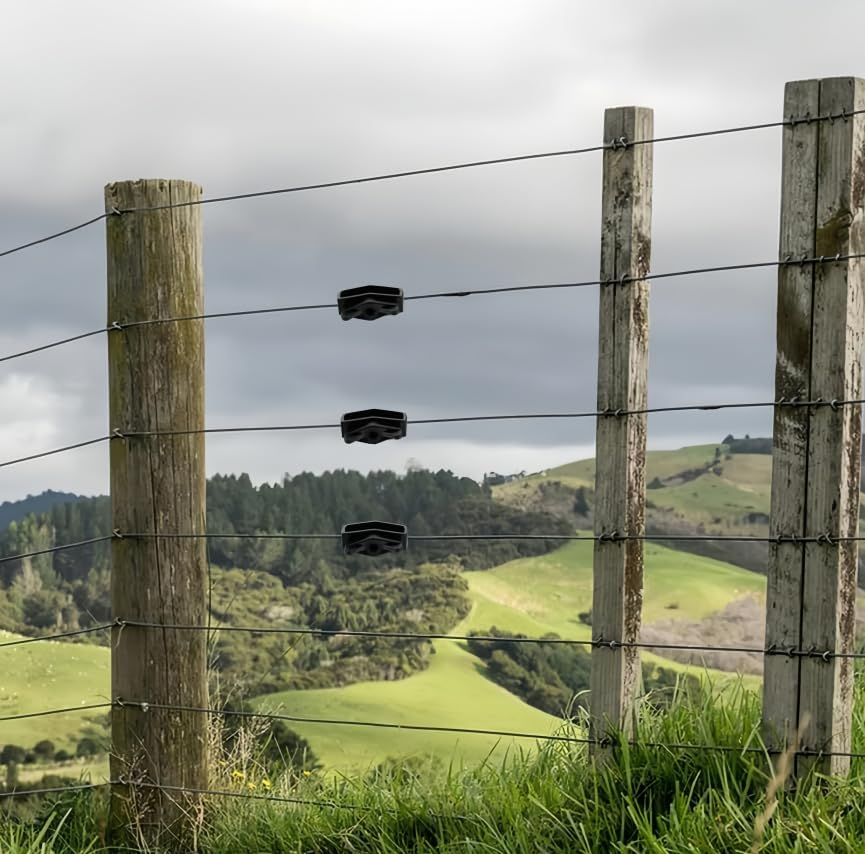 Plastic Rope Tensioner Garden Wire, 12Pcs Electric Fence Insulators Wires Ropes Tensioners, Garden Steel Wire Tensioners Rope Tightener for Electric Fence Insulators image number 4