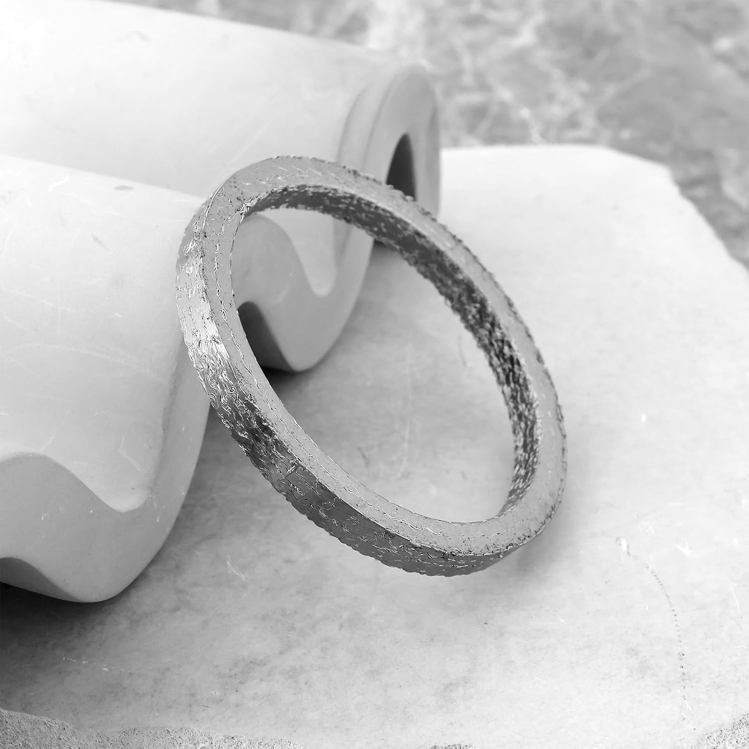 SG Store 1 Pair Motorcycle Exhaust Port Gaskets Thick Tapered Exhaust Gaskets 65324-83A 17048-98 65324-83B 65834-98-X2 Compatible with Ha-Rley Davidson (1984-Up) 50X42X4.5Mm image number 3