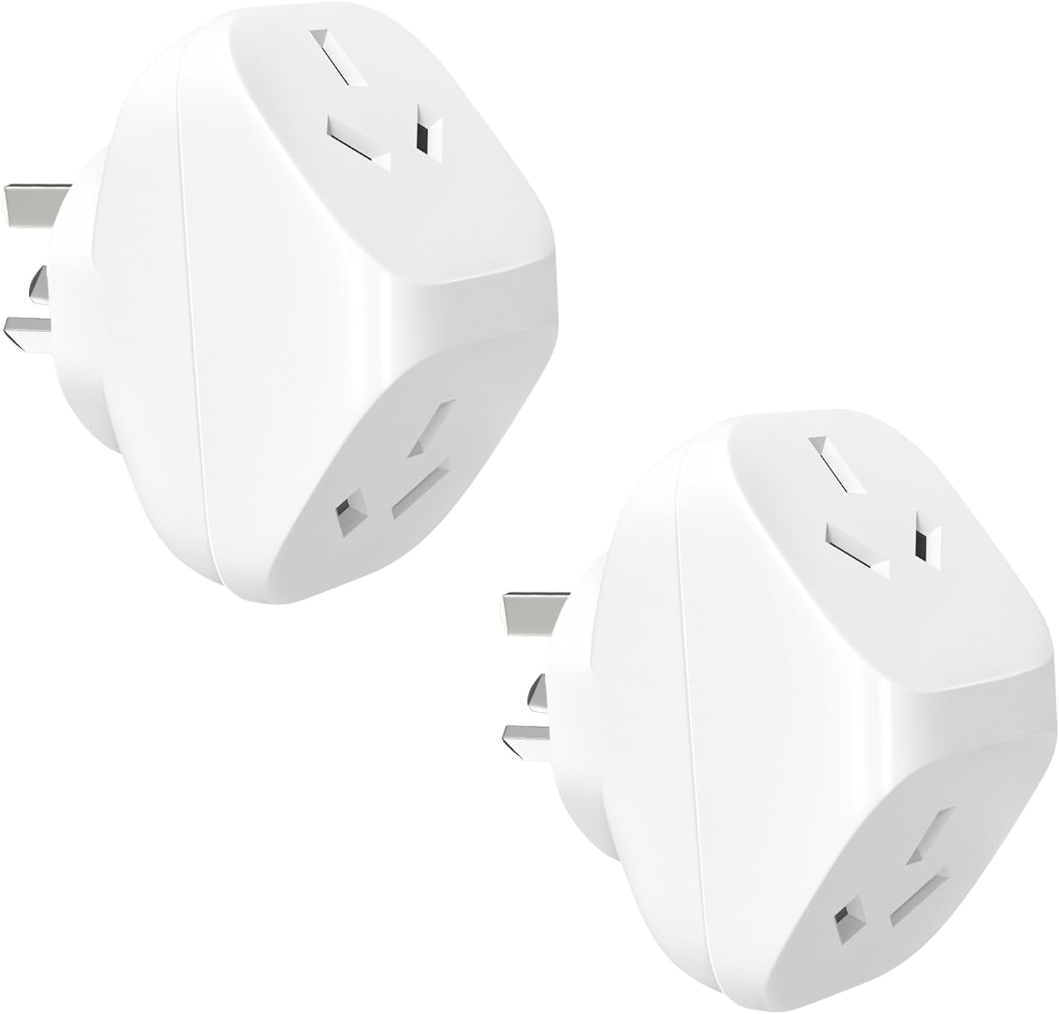HITRENDS 2 PCS Double Adapter, Outlet Extender, Power Board Australia with No Surge Protector, Multi Plug, Travel Adapter, Cruise Essentials for Home, Hotel, Bedroom image number 1