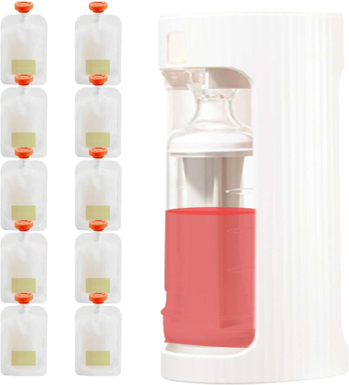 No Squeeze Pouch Holder, Small Portable Puree Squeezer, Reusable Food Pouches Refillable Kit, Portable Small Fruit Squeeze Puree Filler for Homemade Kids Food