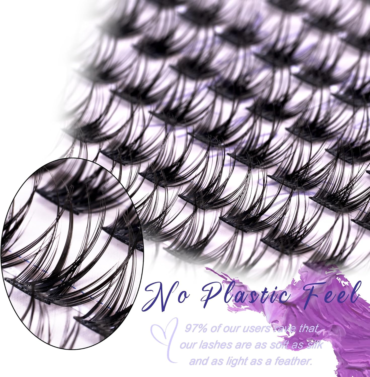 Upgraded,Wispy Lash Clusters 14Mm D Curl Only,Eyelash Clusters Natural,Ultra-Soft Individual Lashes,Empowered by New Softening Factor.No Plastic Feel,New Comfort - Starry Style - New, D Curl, Sunrise image number 2