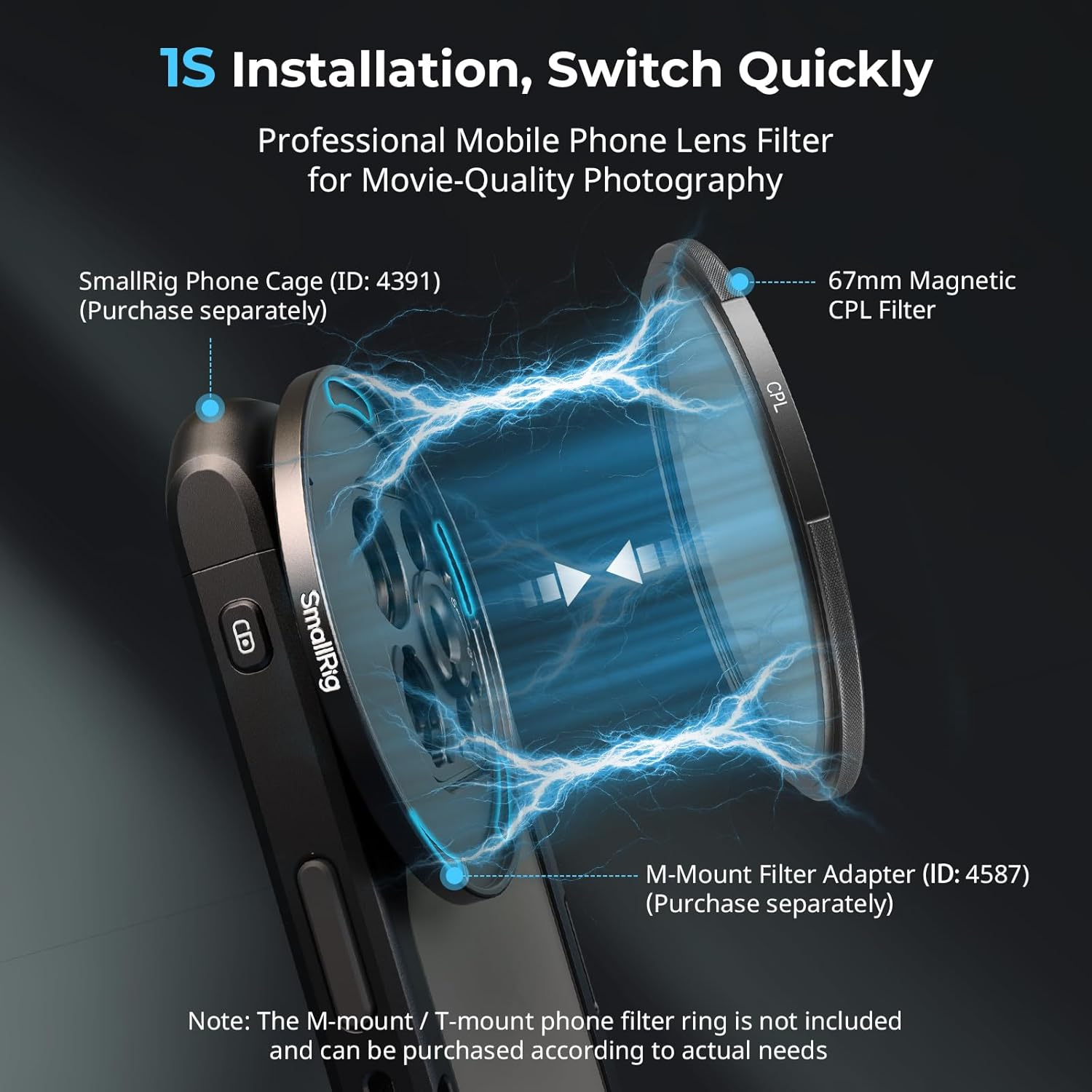 Smallrig 67Mm Magnetic Circular Polarizers Filter + 67Mm Threaded Filter Ring, HD Optical Glass 28 Layer Multi Nano Coated Circular Polarizing Filter Magnetic CPL Waterproof Scratch Resistant - 4582 image number 6