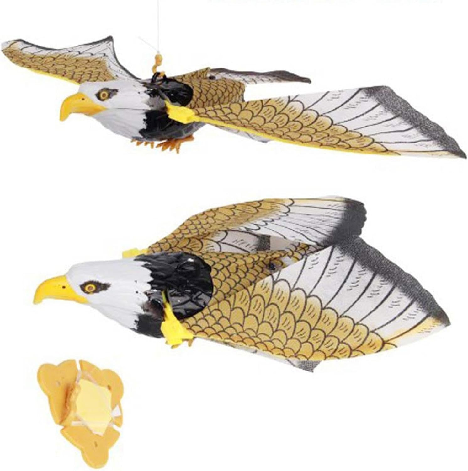 Birds Scaring Eagle Flying Kite - Fake Eagle Decoy - Realistic Pigeon Scarer Device, Flying Falcon Decoy, Outdoor Falcon Garden Decor image number 2