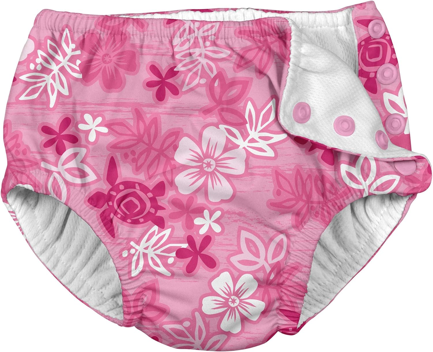 I Play. Snap Reusable Absorbent Swimsuit Diaper-Light Pink Pinstripe, Pink, 6 Months
