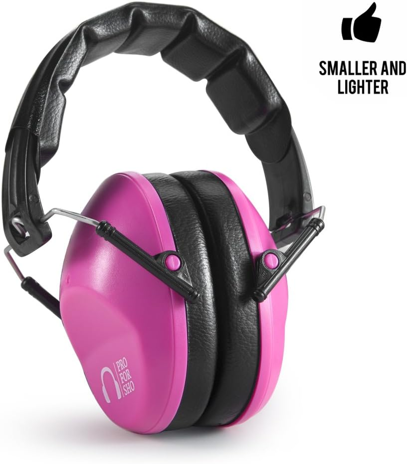 Pro for Sho 34Db NRR Hearing Protection Ear Muffs - Highest NRR in Compact Design, Noise Cancelling Headphones for Adults and Kids, Sensory Autism Ear Protection for Shooting, Gun Range, Mowing, Work image number 1