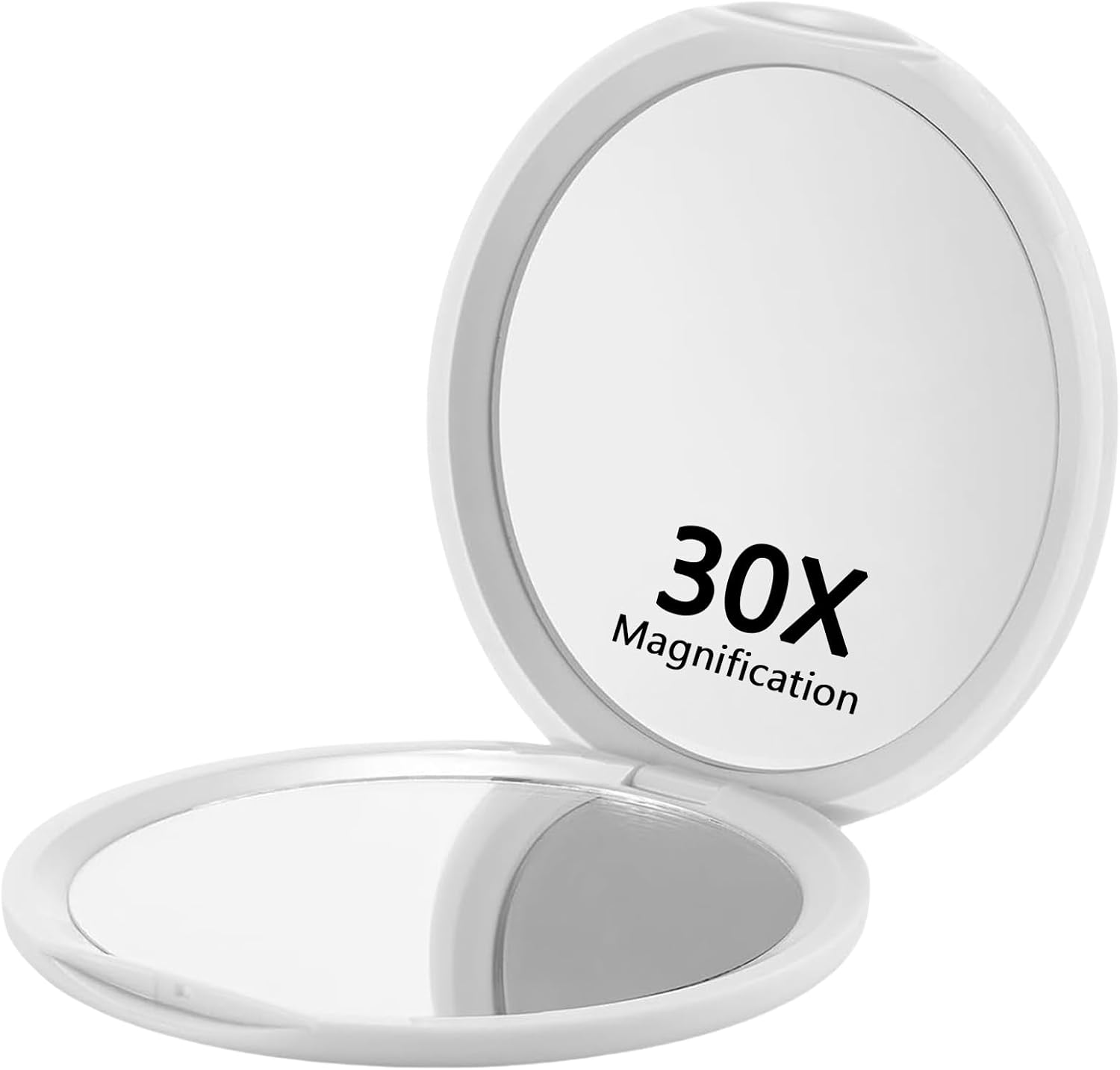 Zernblend Compact Pocket Mirror with 1X/30X Magnification, Ideal for Travel, 30X Magnification Mirror, Travel Mirror, Makeup Mirror (Black)