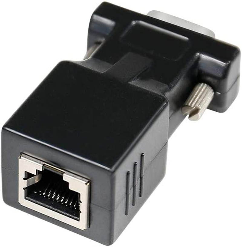 DTECH RS232 DB9 to RJ45 Serial Adapter DB-9 Female to RJ-45 Female and DB9 Male to RJ45 Female Ethernet Converter (2 Pack, DB9-F to RJ45-F and DB9-M to RJ45-F) image number 2