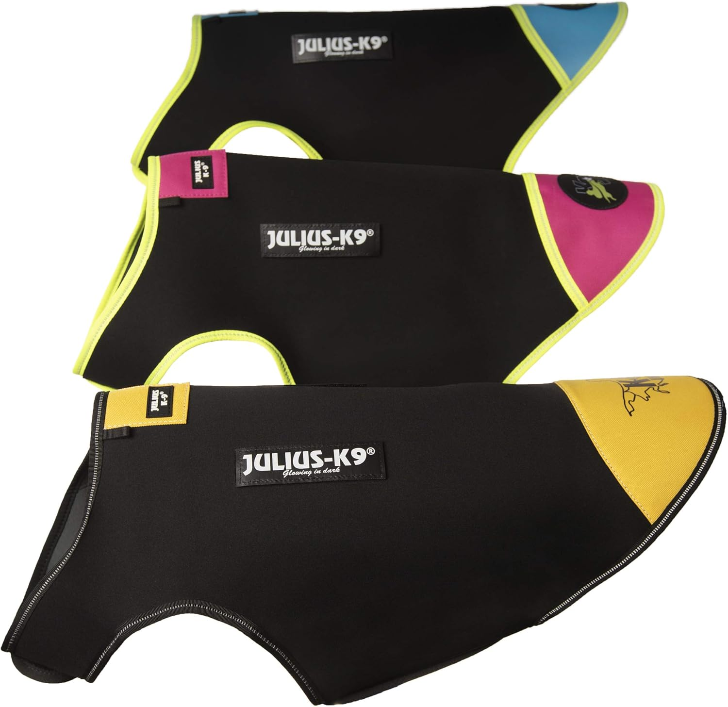 Julius-K9, 16DC-IDC-S, IDC Neoprene Dog Jacket, Size: S, Harness Size: Mini, Black and Yellow image number 3