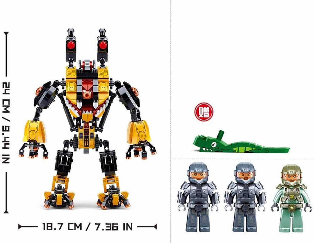 Sluban Klemmbausteine M38-B0997 Atomic Storm (Fire Rain) Inquisitor Robot (668Pcs) image number 2