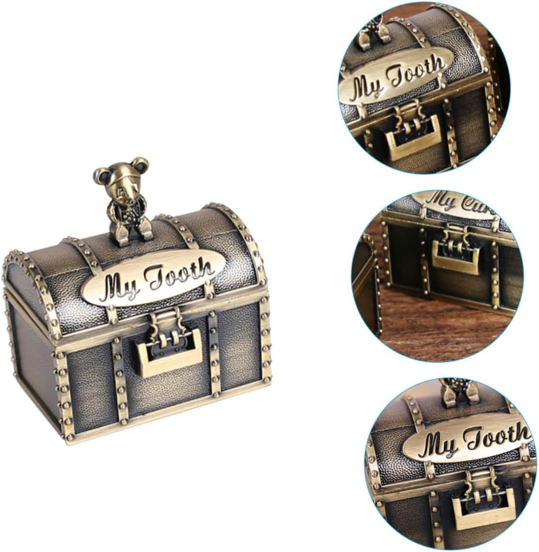 2Pcs Fetal Hair Newborn Tooth Keepsake Box Storage Box for First Tooth Curl image number 2