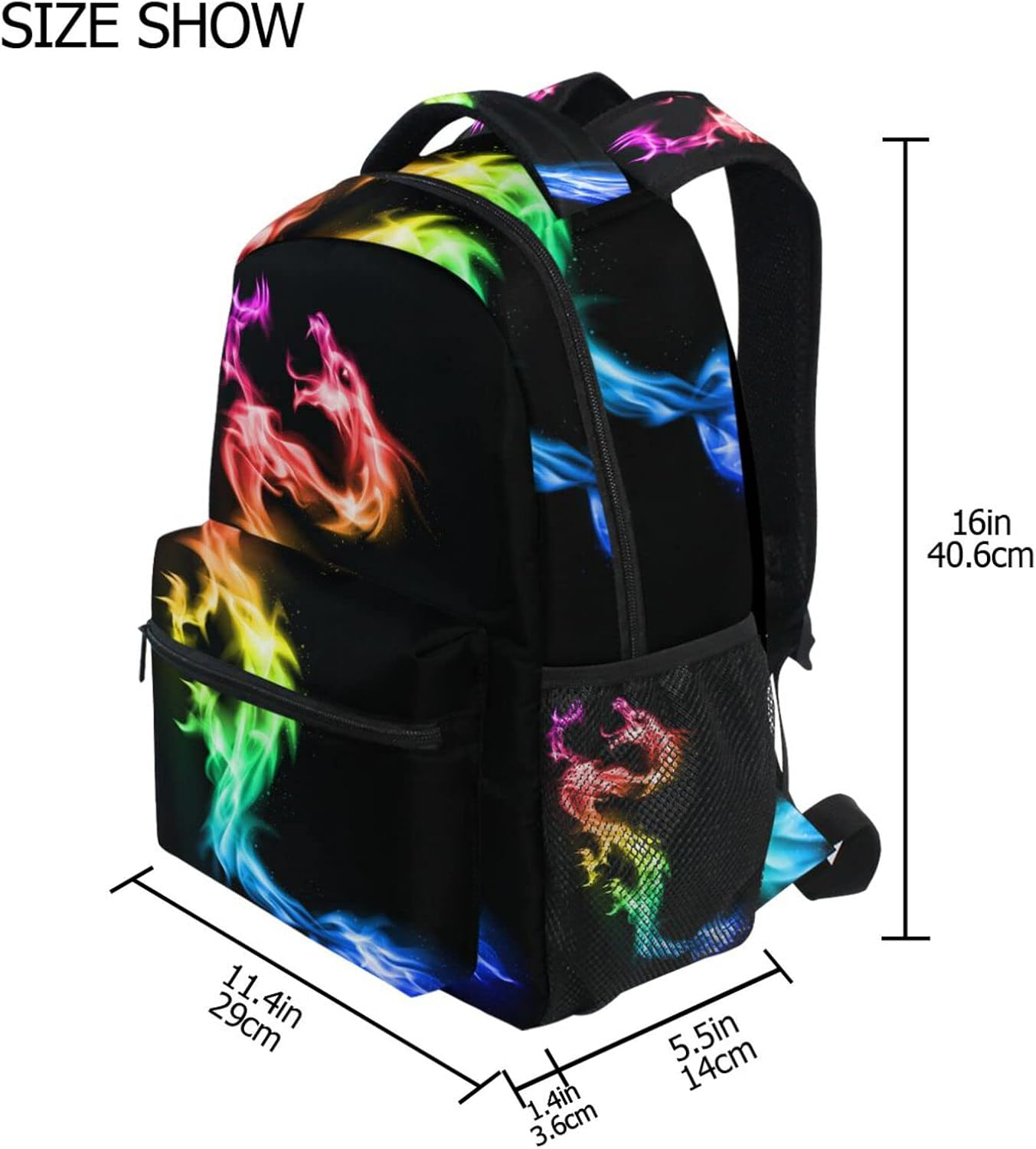 School Backpack Stylish Bookbag for Boys Girls Elementary School Casual Travel Bag Computer Laptop Daypack - Cute Red Panda With Bubble Tea Cartoon image number 2