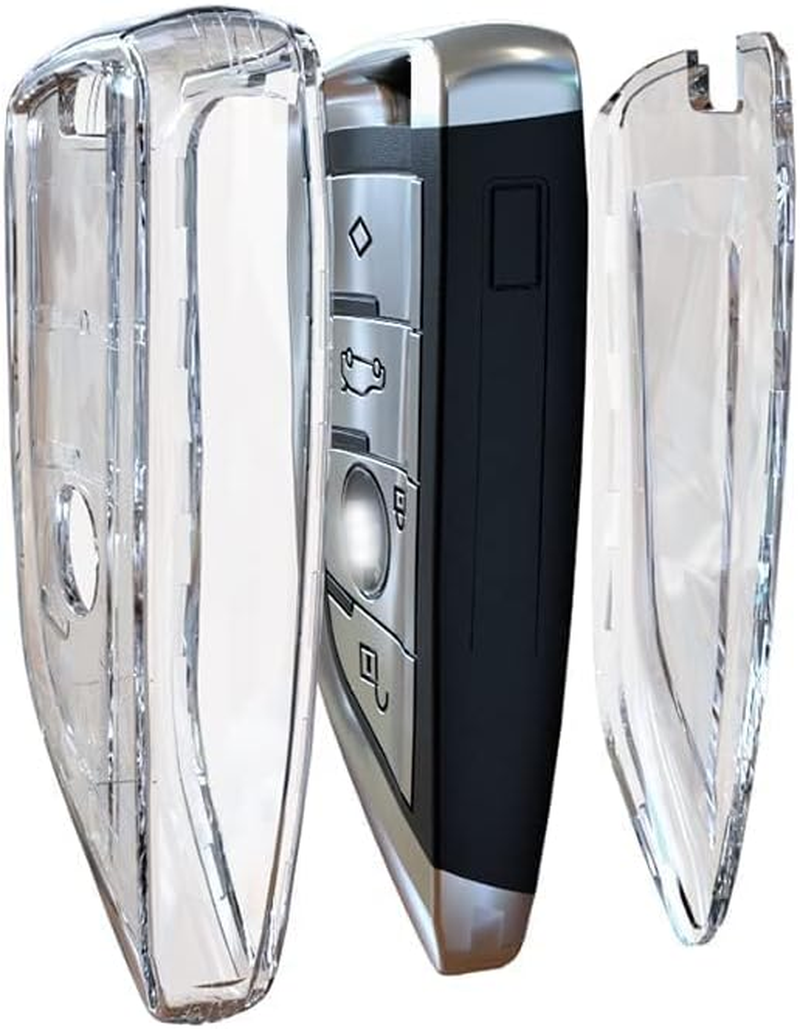 IUIU Key Fob Cover Smoked Color, Black Fob Protector, Premium TPU Case Compatible with BMW 1 2 3 5 6 Series, X1 X2 X3 X5 X6 X7 image number 5