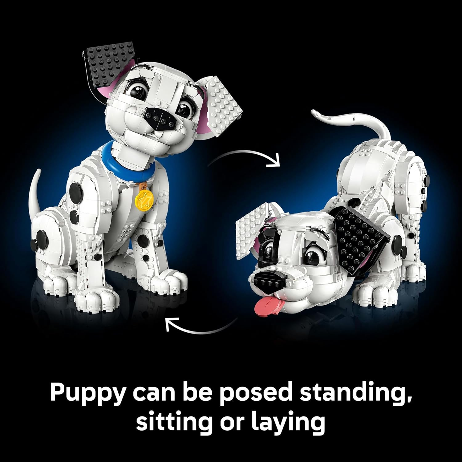 LEGO&reg; Disney 101 Dalmatians Puppy 43269 Nostalgic Toy-Giving Idea for Adults, Collectible Building Set with a Beloved Classic Character That Women, Men and Fans Will Love image number 3