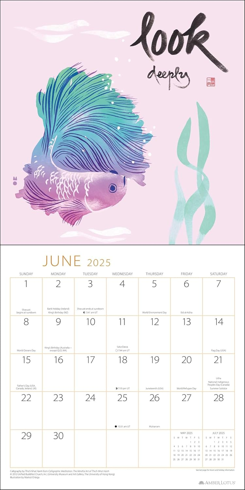 Thich Nhat Hanh 2025 Wall Calendar: Touching Peace image number 3