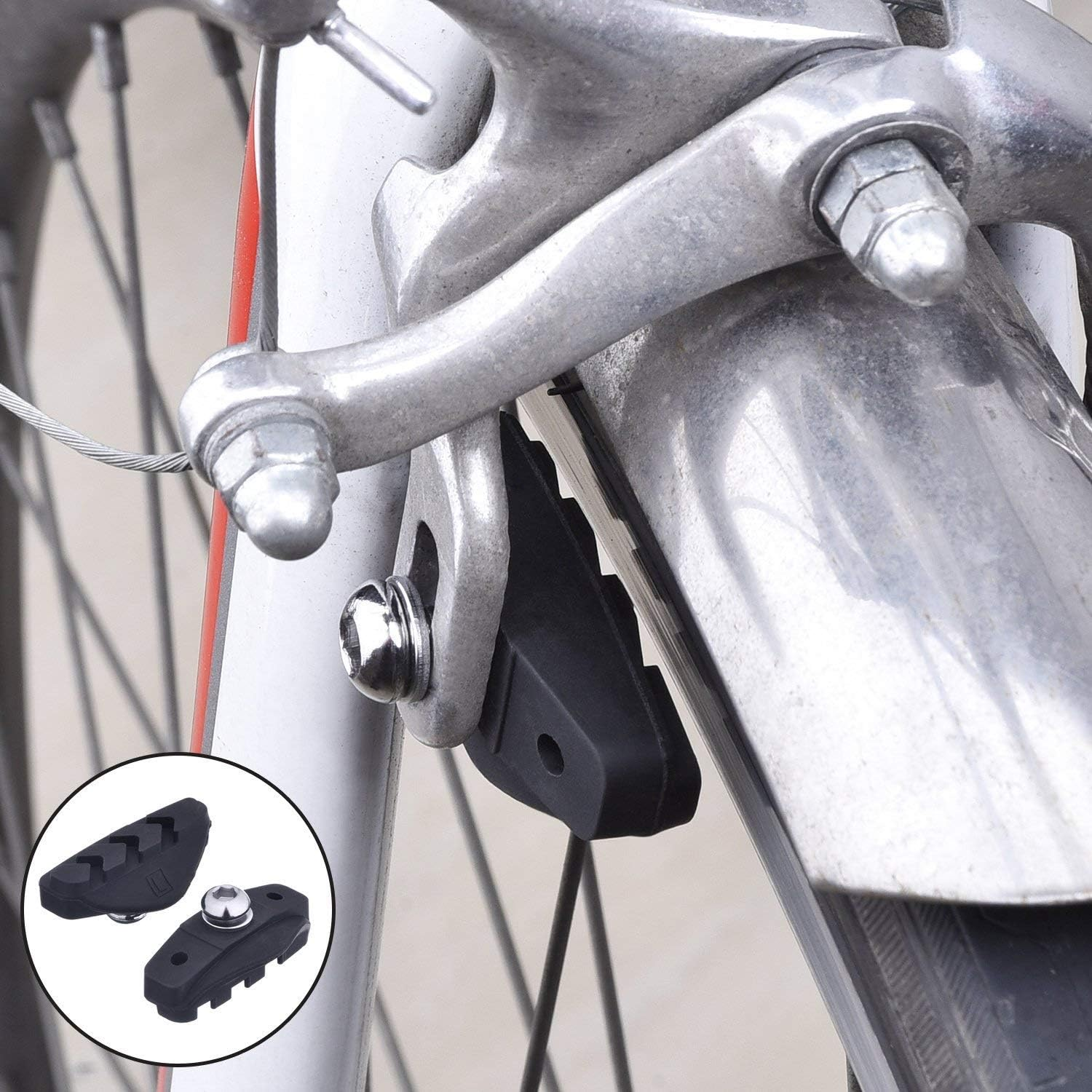 Road Brake Pads with Installation Tool Caliper Brake Blocks 50 Mm (4 Pairs) image number 1