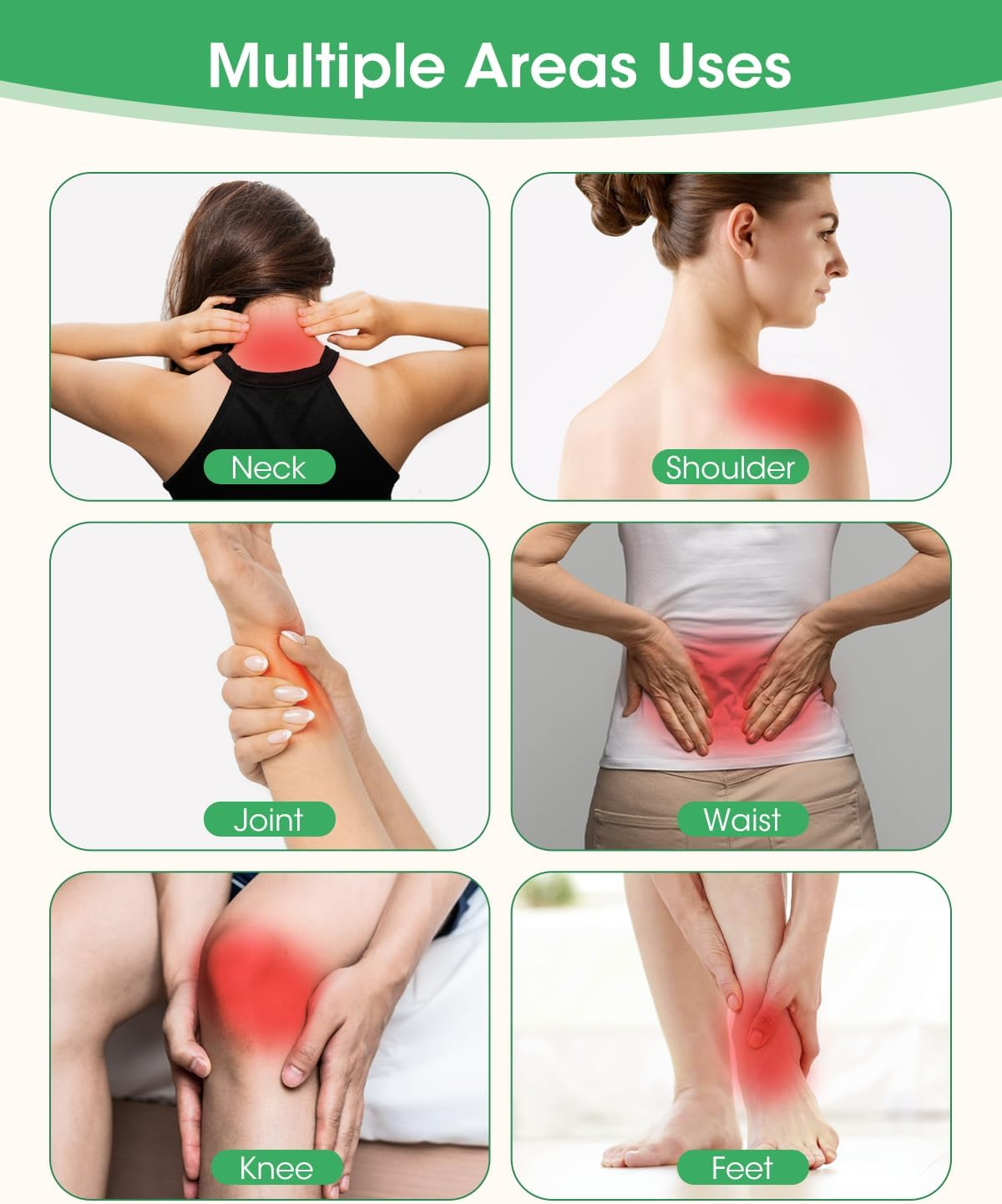 MYMULIKE 52 Count Knee Patches, Warming Herbal Patches for Long Lasting Reducing of Joint Uncomfortable, Wormwood Extract Sticker for Knee,Back,Neck,Shoulder image number 6