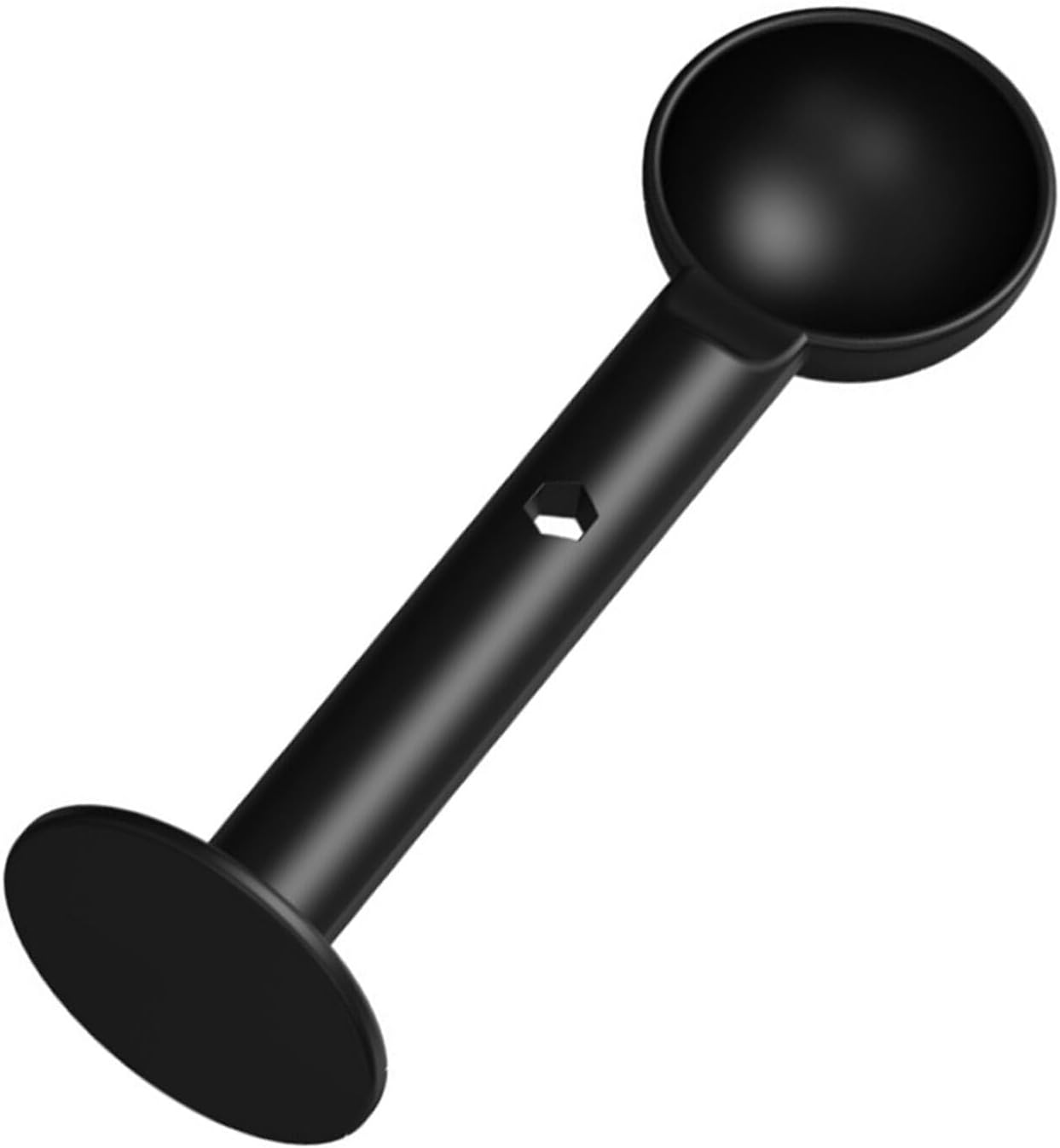 TOMETURE 2-In-1 Plastic Coffee Measuring Spoon and Tamper, Black Espresso Powder Press Tool for Home Coffee Bar and Espresso Machine Accessories image number 1