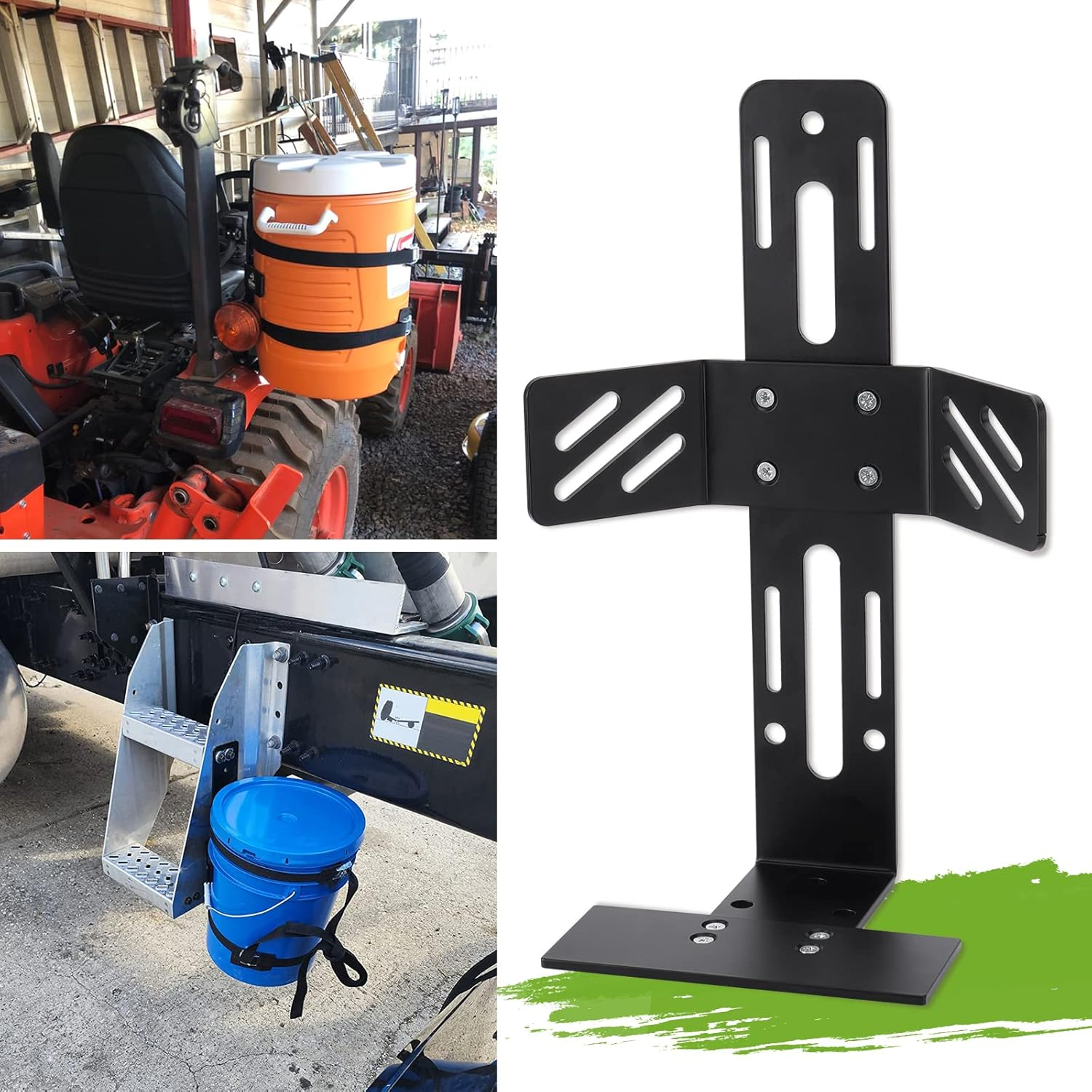 SPARKWHIZ Water Cooler Mount Rack, 5 Gallon Water Cooler Bucket Holder for RV, Truck, Cart, UTV, Mower, Landscape Trailer image number 3