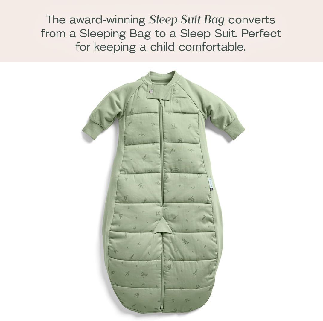 Ergopouch Sleep Suit Bag 3.5 TOG &ndash; 4&ndash;6 Years &ndash; Willow Print &ndash; 400 Thread Count Organic Cotton &ndash; Converts to Sleep Suit with Legs &ndash; Sleeping Bag & Suit in One &ndash; for Infants, Toddlers & Kids image number 4